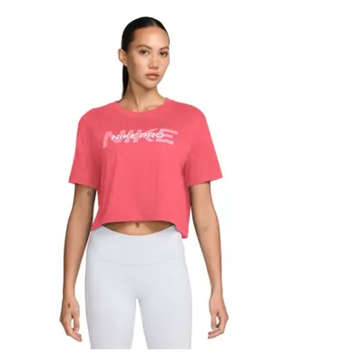 Dámské tréninkové triko s krátkým rukávem NIKE PRO W SS CRP TEE FA24-629 ASTER PINK