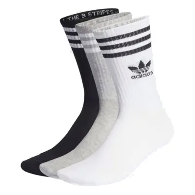 Ponožky ADIDAS ORIGINALS 3 PACK-CREW SOCK-WHITE MGREYH BLACK