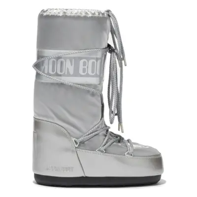 Juniorské vysoké zimní boty MOON BOOT MB ICON GLANCE -JR-H001 SILVER