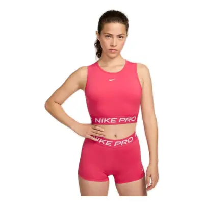 Dámské tréninkové triko s krátkým rukávem NIKE PRO DF 365 CROP TANK-629 ASTER PINK WHITE