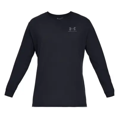 Pánské tréninkové tričko s dlouhým rukávem UNDER ARMOUR UA SPORTSTYLE LEFT CHEST LS-BLK