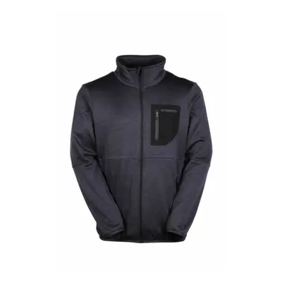 Pánská turistická flísová mikina se zipem FUNDANGO JEFFERSON Fleece Jacket-891-black heather