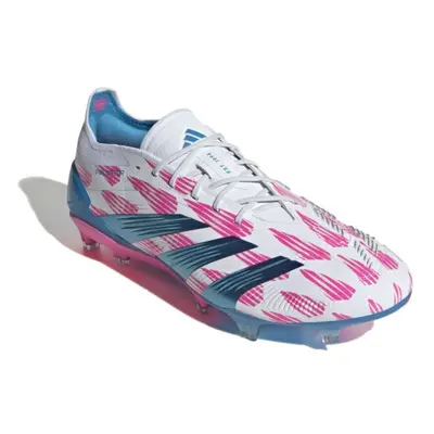 Pánské fotbalové kopačky outdoorové ADIDAS Predator Elite M FG cloud white solar blue solar pink