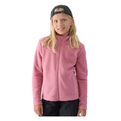 Dívčí flísová mikina se zipem 4F JUNIOR FLEECE-JWMM00TFLEF261-56S-LIGHT PINK