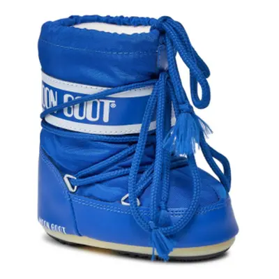 Dětské kotníkové zimní boty MOON BOOT ICON MINI NYLON, 075 electric blue