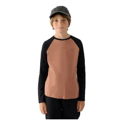 Chlapecké tričko s dlouhým rukávem 4F JUNIOR LONGSLEEVE-JWAW24TLONM293-65S-PALE CORAL