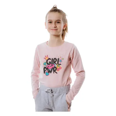 Dívčí tričko s dlouhým rukávem AUTHORITY KIDS T-POWER pink