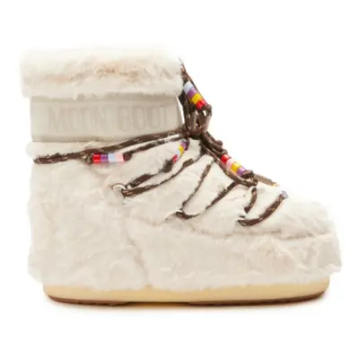 Dámské kotníkové zimní boty MOON BOOT MB ICON LOW FAUX FUR B-001 CREAM