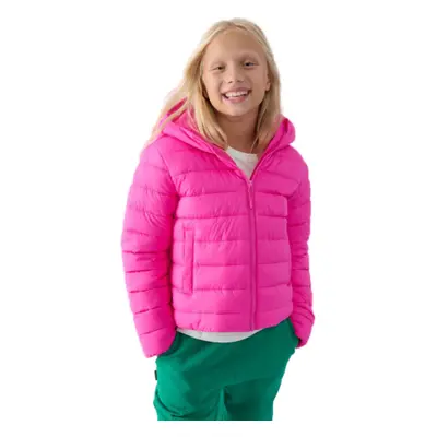 Dívčí bunda 4F JUNIOR DOWN JACKET-JWAW24TDJAF449-55S-HOT PINK