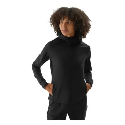 Dámská zateplená tréninková mikina se zipem 4F SWEATSHIRT FNK-WAW24TFSWF406-20S-DEEP BLACK