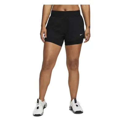 Dámské tréninkové kraťasy NIKE W NK ONE DF MR 3IN 2N1 SHORT-Black