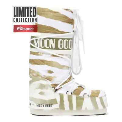 Dámské vysoké zimní boty MOON BOOT Icon Zebra white sage