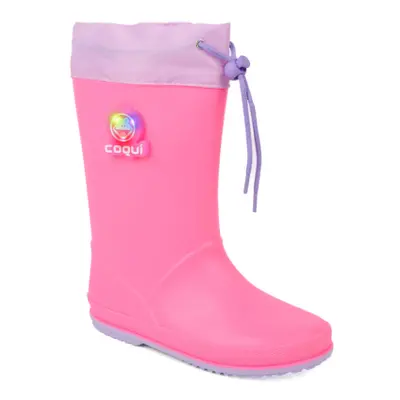 Dívčí holínky COQUI Rainy Collar light fuchsia light lila flash