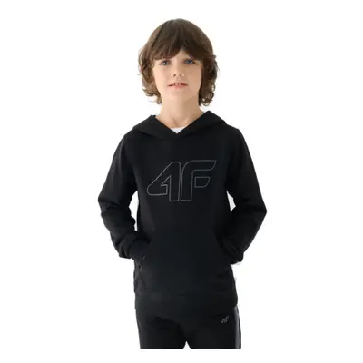 Chlapecká mikina s kapucí 4F JUNIOR SWEATSHIRT-JWMM00TSWSM1292-21S-BLACK