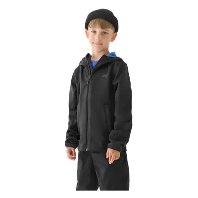 Chlapecká turistická softshellová bunda 4F JUNIOR SOFTSHELL JACKET-JWAW24TSOFM269-33S-BLUE