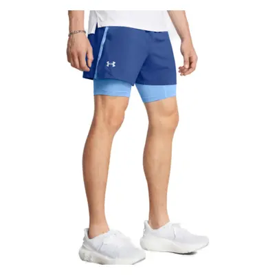 Pánské tréninkové kraťasy UNDER ARMOUR UA LAUNCH 5 2-IN-1 SHORTS-BLU