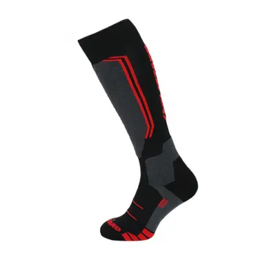 Lyžařské podkolenky (ponožky) BLIZZARD Allround wool ski socks,black anthracite red