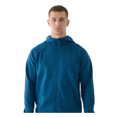 Pánská mikina se zipem 4F SWEATSHIRT-WAW24TSWSM1256-46S-TEAL