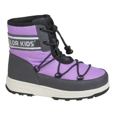 Dívčí vysoké zimní boty COLOR KIDS Boots W. String violet tulle