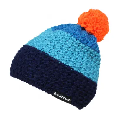 Zimní čepice BLIZZARD Tricolor, blue navy orange