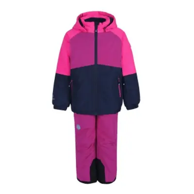 Dívčí set lyžařské bundy s kalhotami COLOR KIDS Ski set colorblock, AF 10.000, festival fuchsia