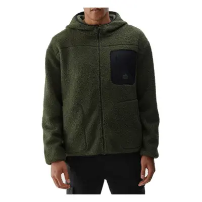 Pánská flísová mikina se zipem 4F FLEECE-WAW24TFLEM253-43S-KHAKI