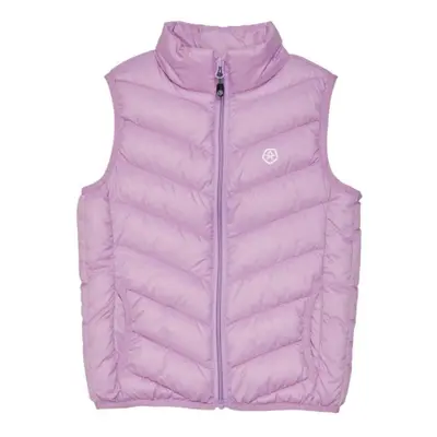 Dívčí vesta COLOR KIDS Waistcoat Quilted - Packable, violet tulle