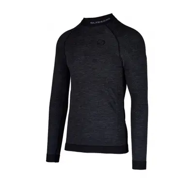 Pánské termo triko s dlouhým rukávem BLIZZARD SHORT CUT-Mens long sleeve, merino wool, anthracit