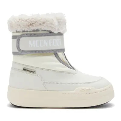 Juniorské vysoké zimní boty MOON BOOT MB JR PARK STRAP-L002 CREAM