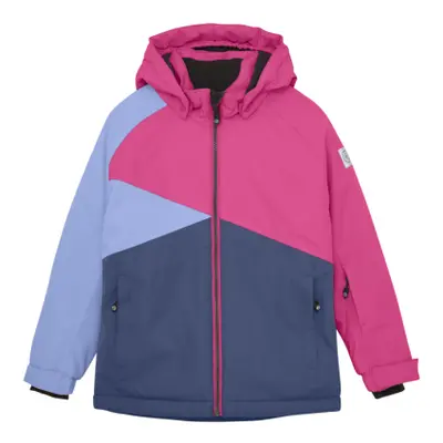 Dívčí lyžařská bunda COLOR KIDS Ski Jacket - Colorblock -5381-Pink Glo