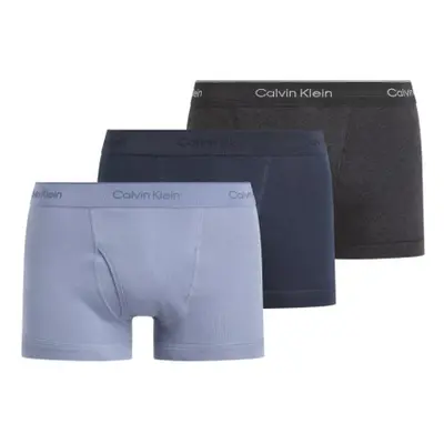 Pánské boxerky CALVIN KLEIN 3 PACK-TRUNK-INK, CHARCOAL HEATHER, TROPOSPHERE