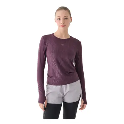 Dámské tréninkové triko s dlouhým rukávem 4F LONGSLEEVE FNK-WAW24TFLOF249-50S-DARK VIOLET