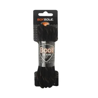 Tkaničky do bot SOFSOLE LACES OUTDOOR 801997 BLACK TAN WAXED 114 CM