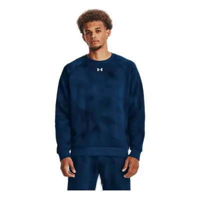 Pánská zateplená mikina UNDER ARMOUR UA Rival Fleece Printed Crew-BLU