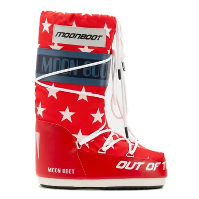 Dámské vysoké zimní boty MOON BOOT Icon Retrobiker white stars