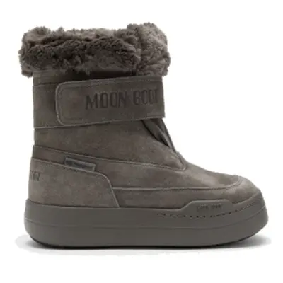 Juniorské vysoké zimní boty MOON BOOT MB JR PARK STRAP BOOT SUEDE-H005 ANTHRACITE