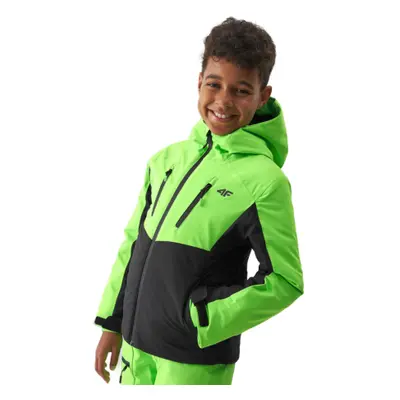 Chlapecká lyžařská bunda 4F JUNIOR TECHNICAL JACKET-JAW23TTJAM300-41N-GREEN NEON