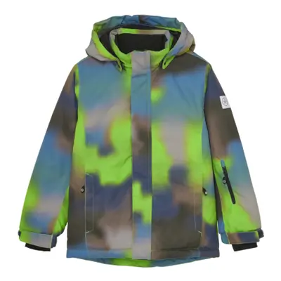 Chlapecká lyžařská bunda COLOR KIDS Ski Jacket - AOP -741707.2144-Green Gecko