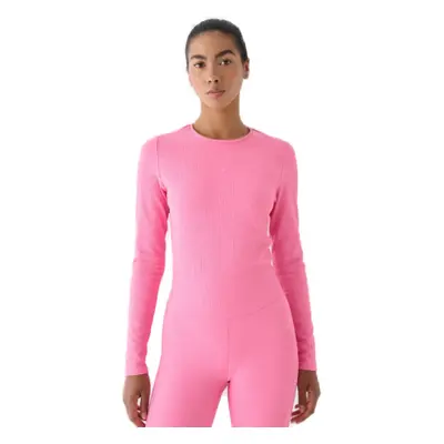 Dámské tréninkové triko s dlouhým rukávem 4F LONGSLEEVE FNK-WAW24TFLOF250-54S-PINK