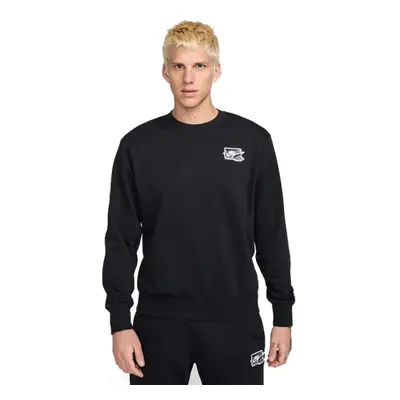 Mikina bez kapuce NIKE M NK CLUB FT CREW BOLT-010 BLACK WHITE