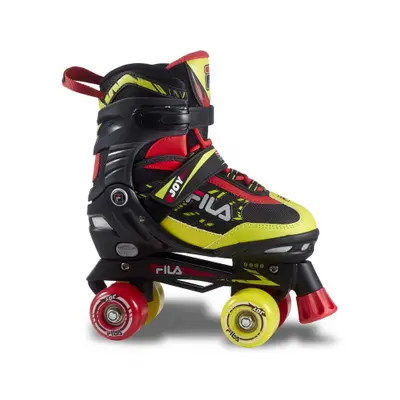 Juniorské dvouřadé kolečkové brusle FILA SKATES JOY BLACK RED LIME