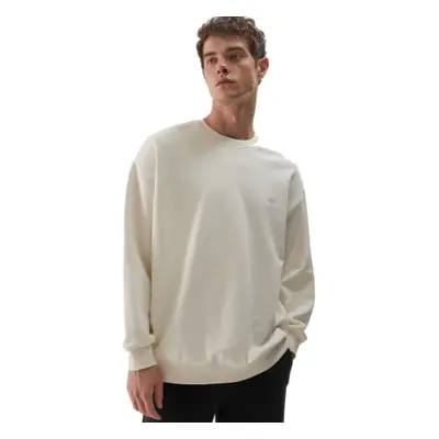 Pánská mikina 4F SWEATSHIRT-WAW24TSWSU1313-11S-OFF WHITE