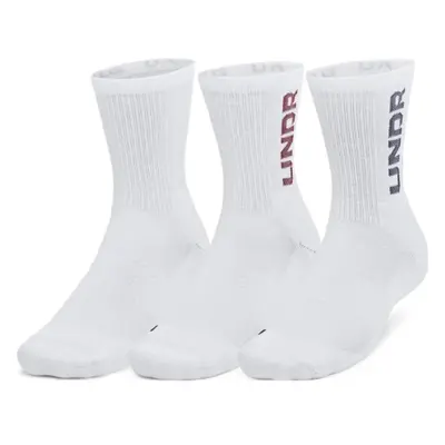 Ponožky UNDER ARMOUR 3 PACK-UA 3-Maker Mid-Crew-WHT