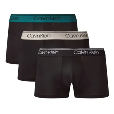 Pánské boxerky CALVIN KLEIN 3 PACK-LOW RISE TRUNK-B- BLACK, ASH, MEDITERRANEA WBS