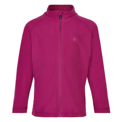 Turistická flísová mikina se zipem COLOR KIDS Fleece Jacket, Full Zip-535-Festival Fuchsia