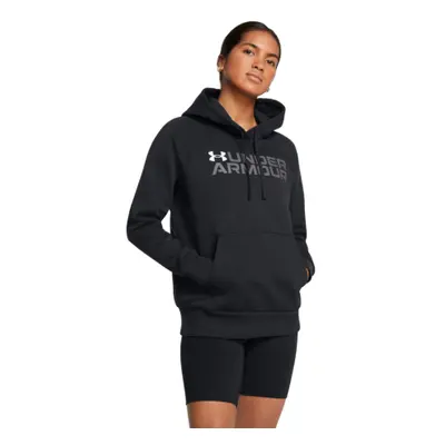 Dámská zateplená mikina s kapucí UNDER ARMOUR Rival Fleece Wordmark Hoodie-BLK