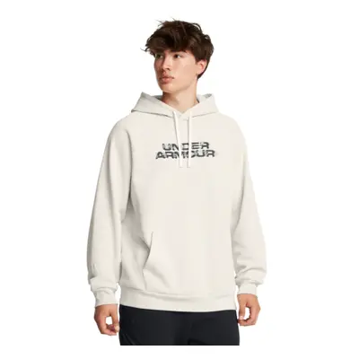 Pánská zateplená mikina s kapucí UNDER ARMOUR UA Rival Flc Txtr CG Hoodie-WHT