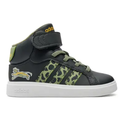 Chlapecká rekreační obuv ADIDAS Grand Court Mid Lion King K carbon green