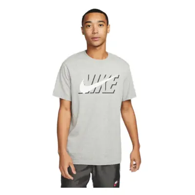 Pánské triko s krátkým rukávem NIKE M NSW TEE SWOOSH BLOCK-063-Grey