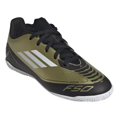 Chlapecké fotbalové kopačky halové ADIDAS F50 Club Messi Jr IC gold met cloud white core black